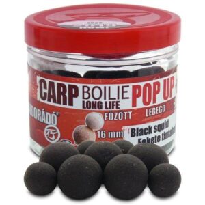 Haldorádó Carp Boilie Long Life Pop Up 16, 20 mm – Fekete Tintahal